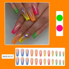 Diamond Color Wear Nail Tip Detachable - Bks3037 Color - View 1