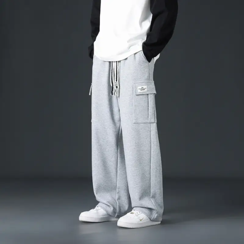 Mens Casual Pants Loose Draping And Wide-leg