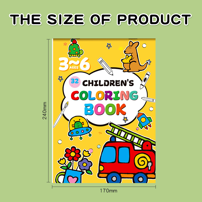 Cartoon Traffic Kids Doodle Coloring Book