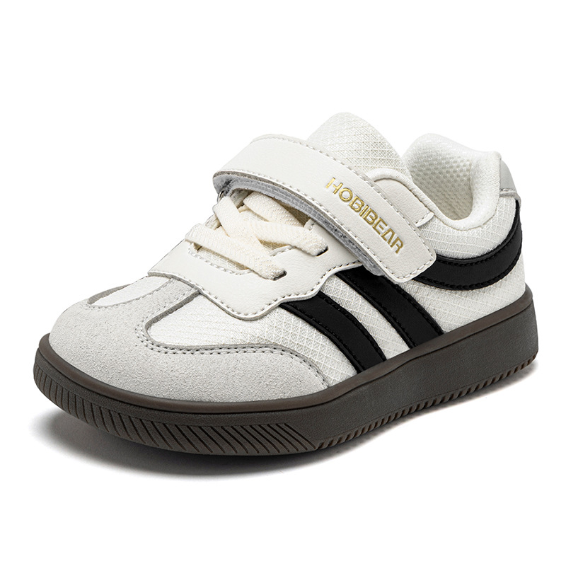 Kids Retro Wide-toe Casual Velcro Sneakers