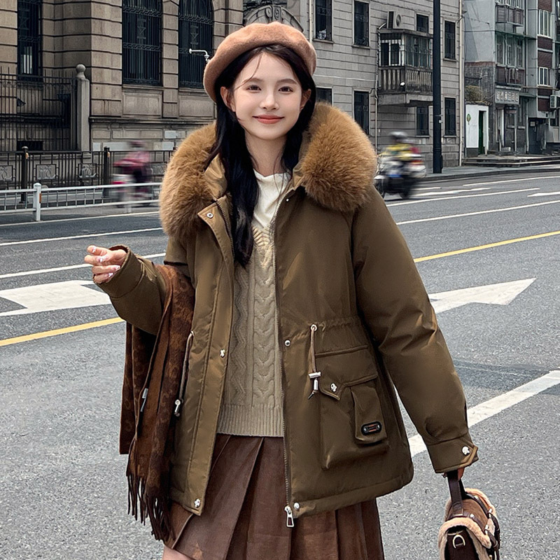 Women&#39;s waist short parka