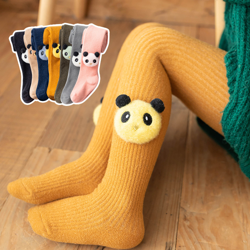 Infant Bottoming Combed Cotton Panda Children Pantyhose