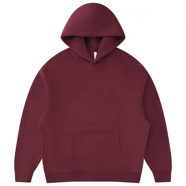 Loose fitting Large Size Plus Velvet Thickened Hooded Sweatshirt Red - Shop at LoveMi