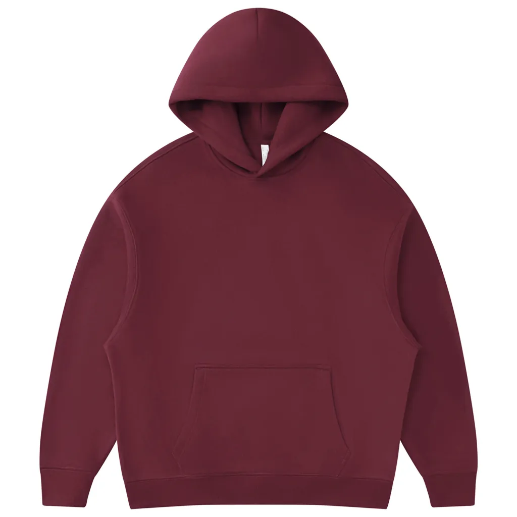 Loose-fitting Large Size Plus Velvet Thickened Hooded Sweatshirt - Red