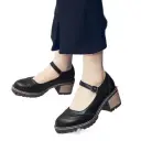 British-style Retro Artistic Chic Chunky-heeled Low-cut Womens Shoes view 5
