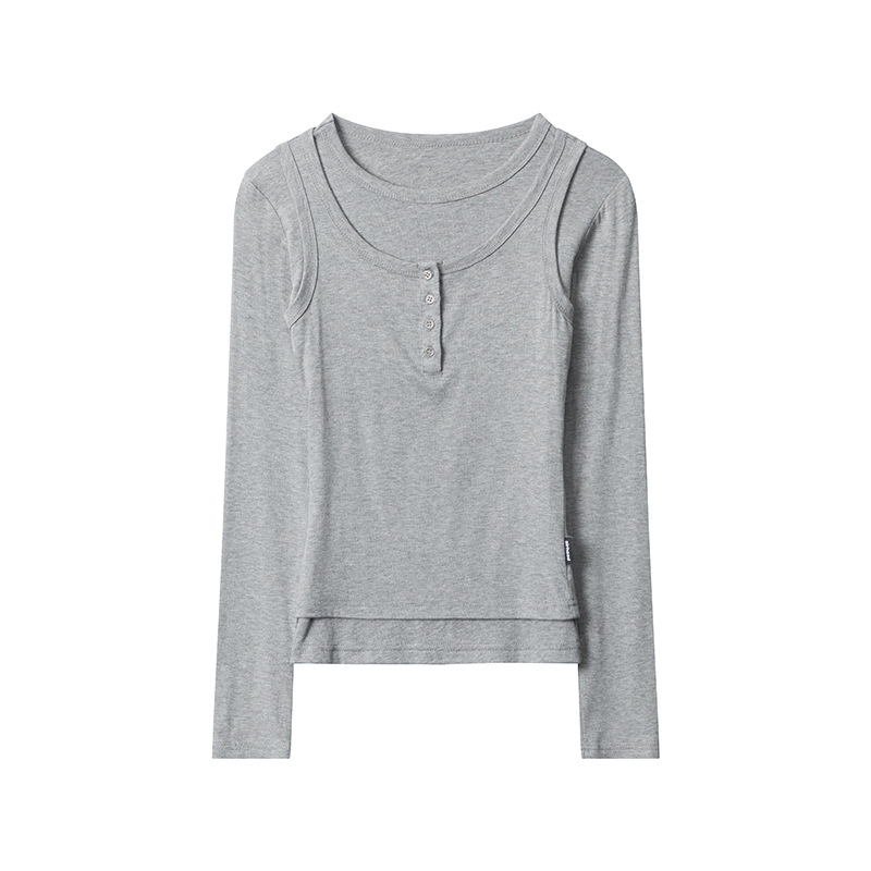Leisure Long Sleeve Solid Color Slim Pullover