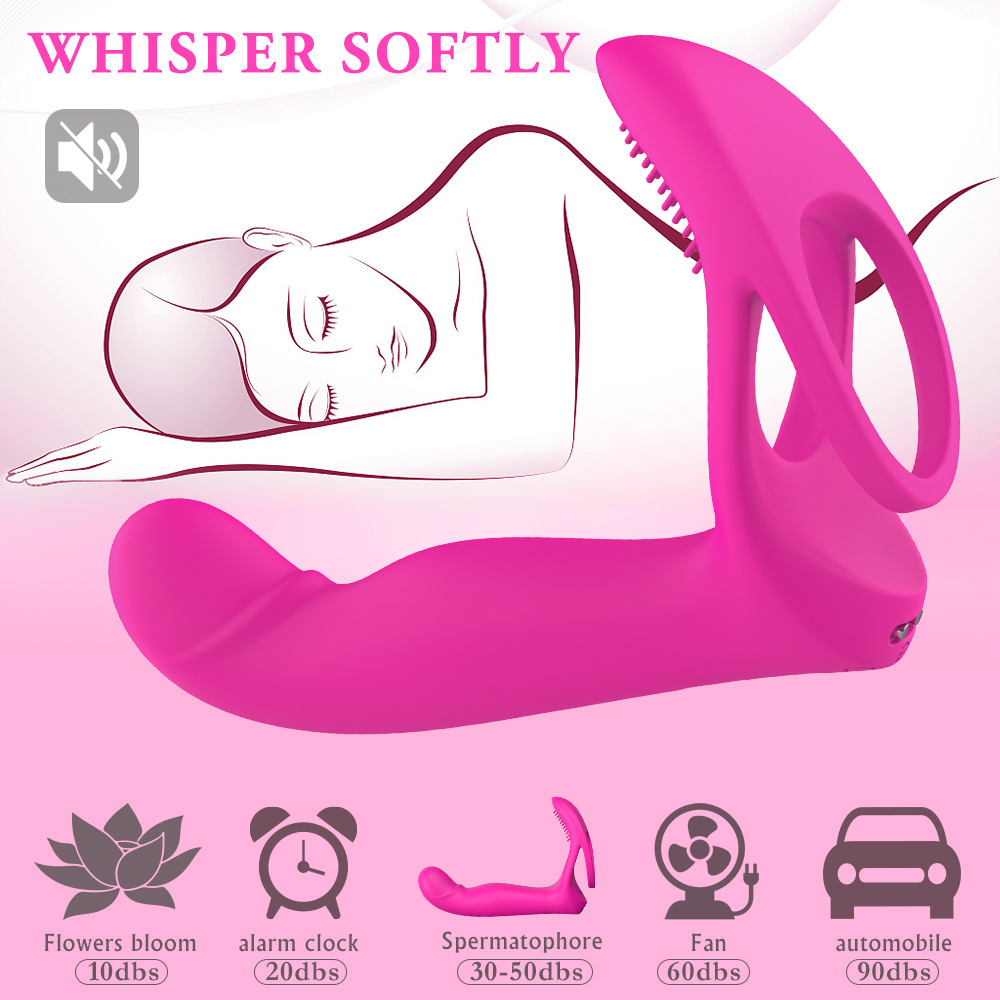 Double-layer Sperm Locking Prostate Massager For Men And Women Remote Control Double Plug Horseshoe Ring - Image 12