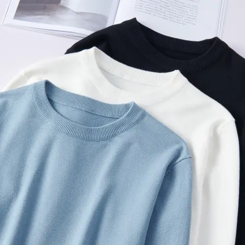 New Inner Wear Base Men's Knitted Round Neck Sweater