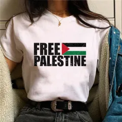 Palestine T-shirts Women Comic Japanese Tshirt Female Funny - Style 13046-S - View 1