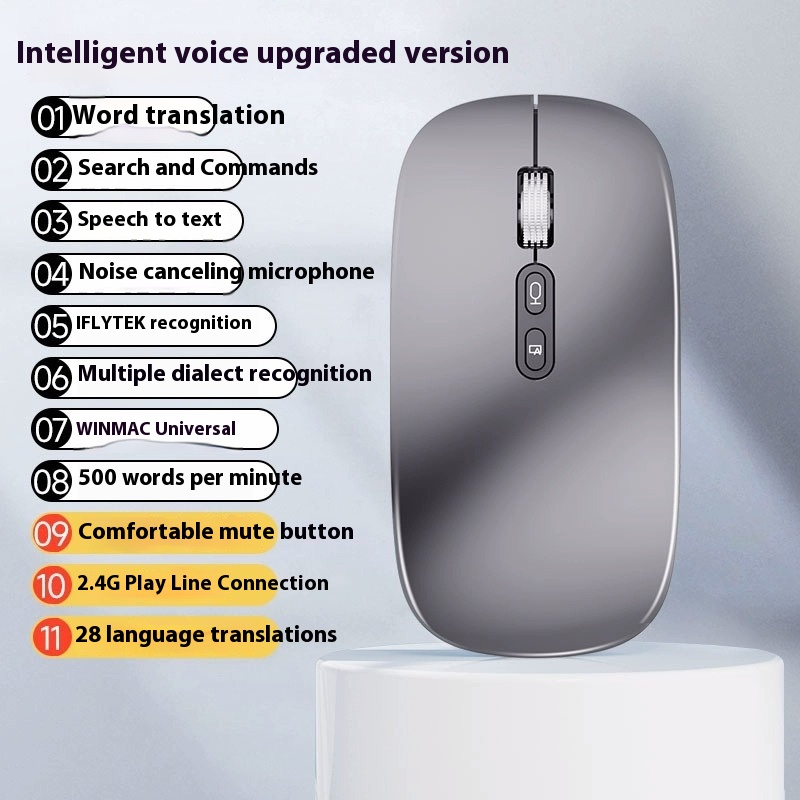 AI Intelligent Voice Wireless Bluetooth Mouse 6