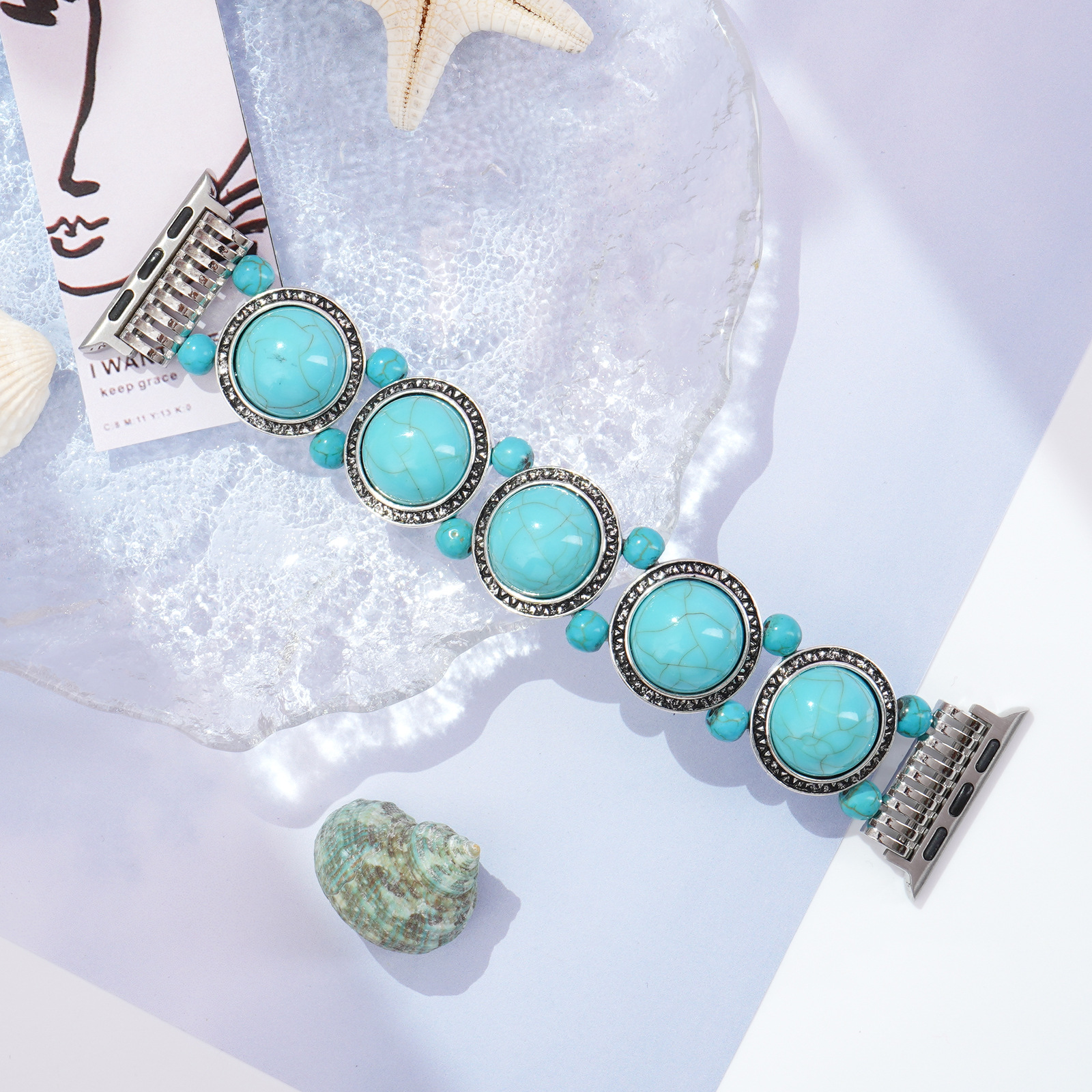 Title 5, Turquoise Single Circle Watch Bracelet