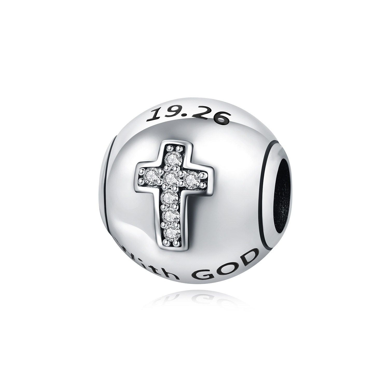 Silver-Plated Cross Charm Connector, picture 5 of 8