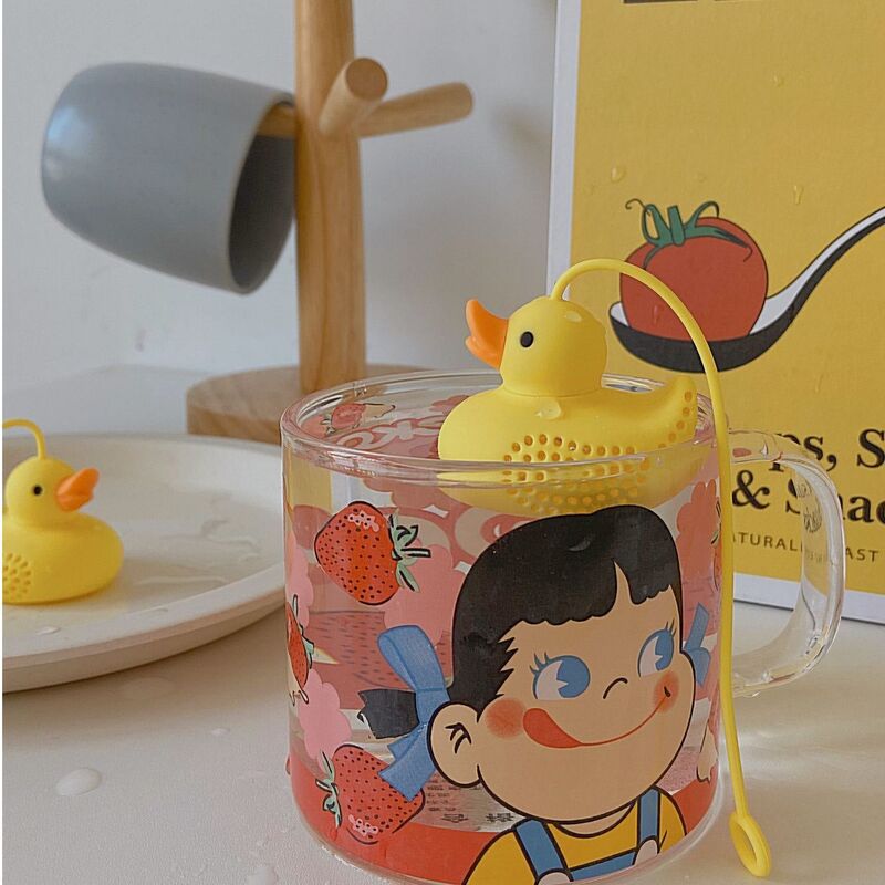 Tea flower tea filter duck silicone tea infuser (yellow)