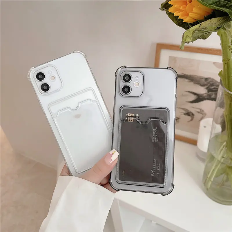 Simple Transparent Card Phone Case All-inclusive Soft