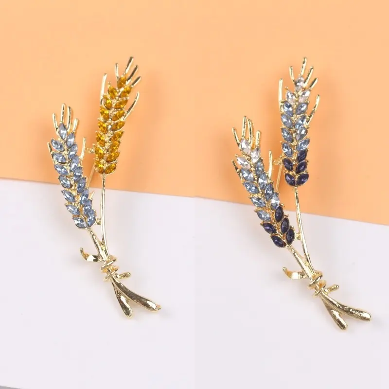 Good-looking Ears of Wheat Brooch Diamond Elegant Graceful