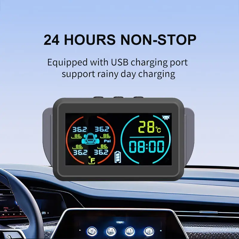 TPMS Time And Temperature Display Tire Pressure
