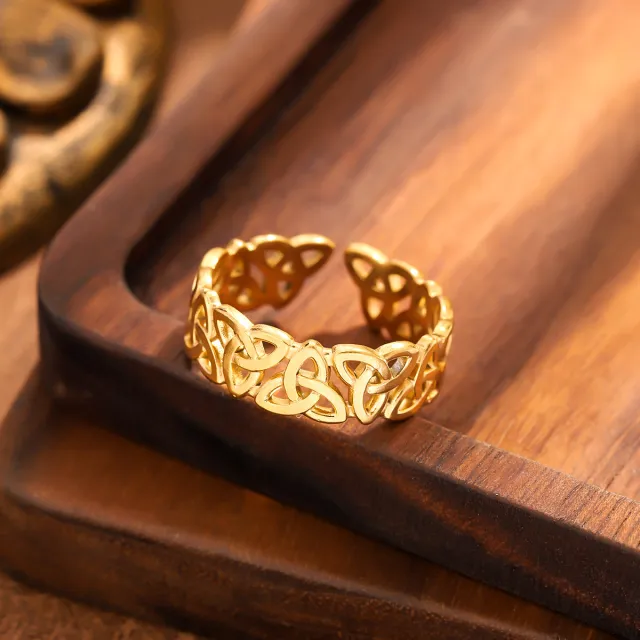 Popular Openwork Multi style Stainless Steel Rings J1097A Gold - Shop at LoveMi
