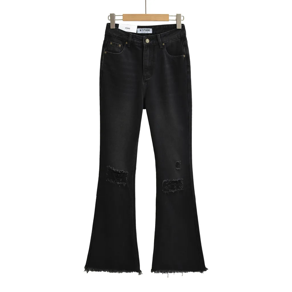 Women's American Style Denim Pants - Black