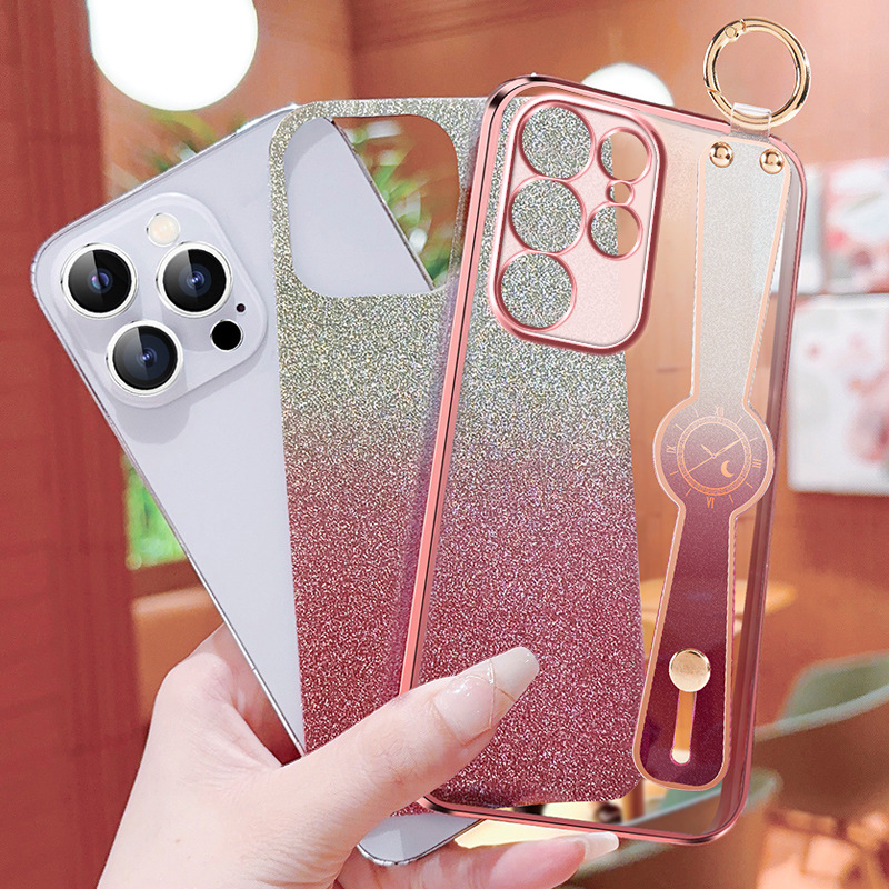 Gradient Glitter Wristband Cross Body Lanyard Phone Case - Image 4