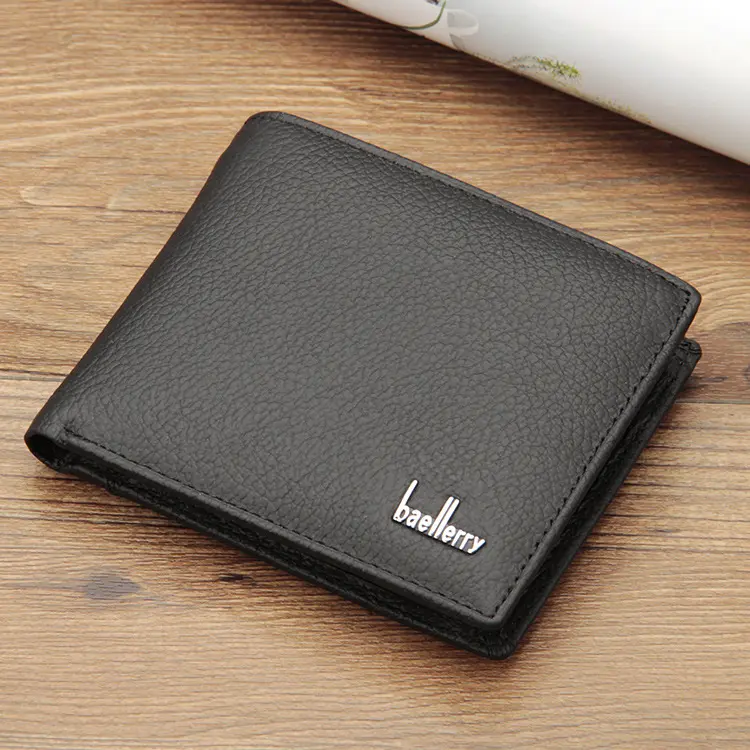 Genuine Leather Two-Fold Short Coin Purse
