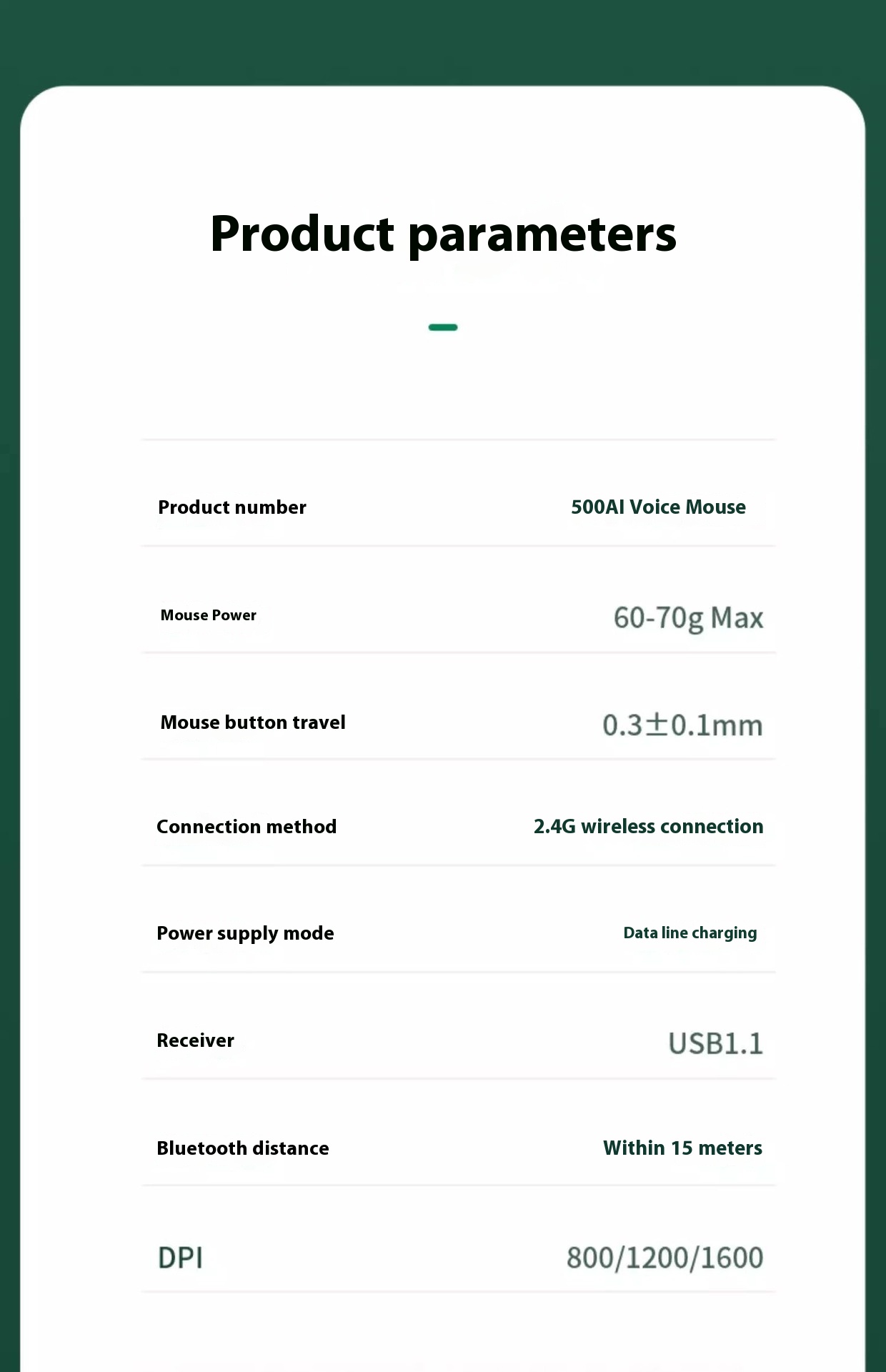 AI Intelligent Voice Wireless Bluetooth Mouse 10
