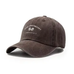 Korean Style Fashion Sun-proof Women's Hip-hop Fashion Personalized All-match Washed Baseball Cap - Coffee - View 1