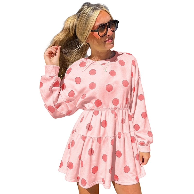 New High Waist Long Sleeves Dress For Women