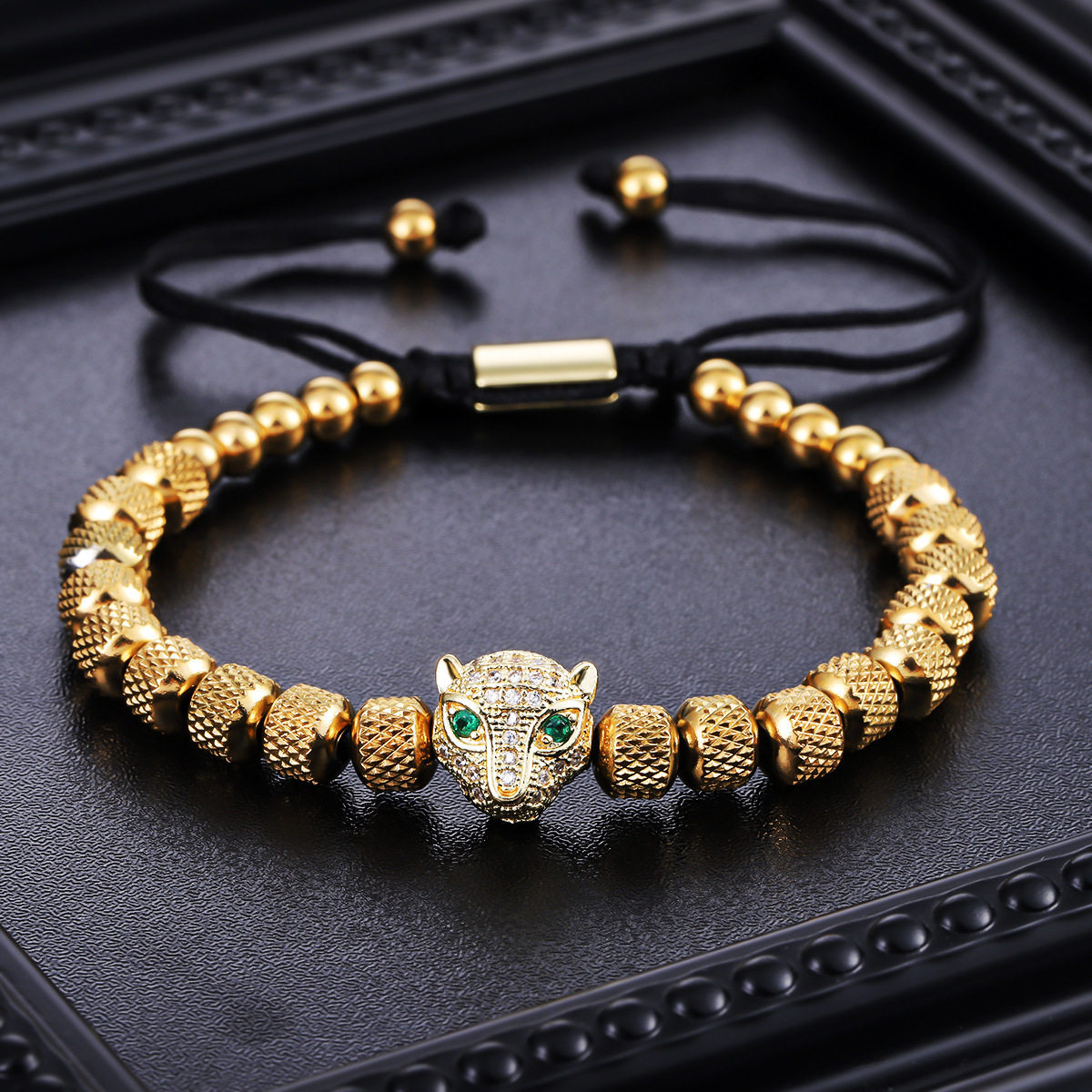 Stainless Steel Zircon Braided Bracelet, picture 2 of 4