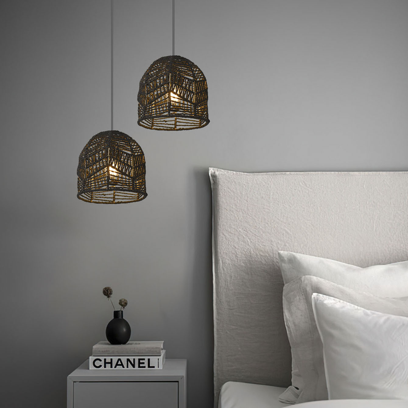 Paper String Lampshade Hand-woven Creative Chandelier