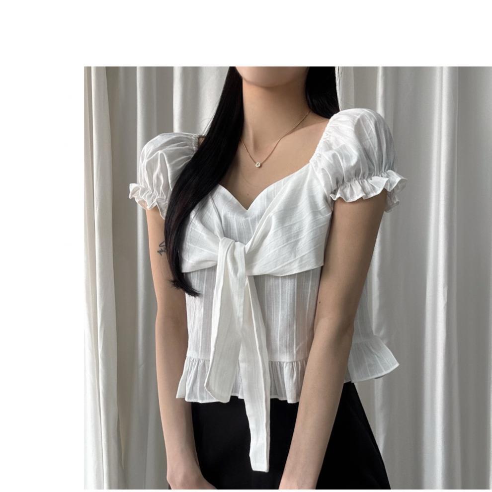Bow-tied Ruffled Frill Puffed-sleeve Shirt 27 a2996778 ca25 486c 88b4 dbd3a9a0b4f6