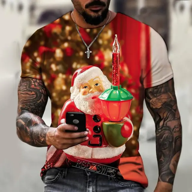 Fashion Christmas Short Sleeve Round Neck A4133 - Shop at LoveMi