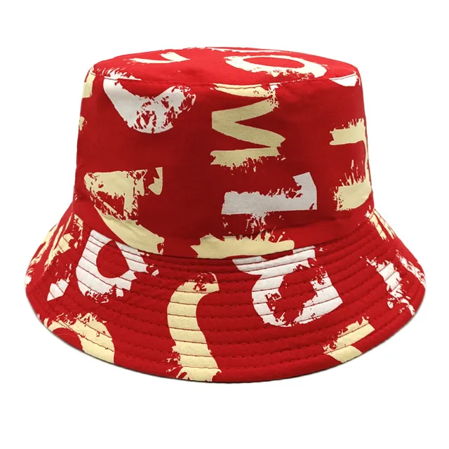 Versatile Couple Double sided Sun proof Basin Hat Casual Hat Red - Shop at LoveMi