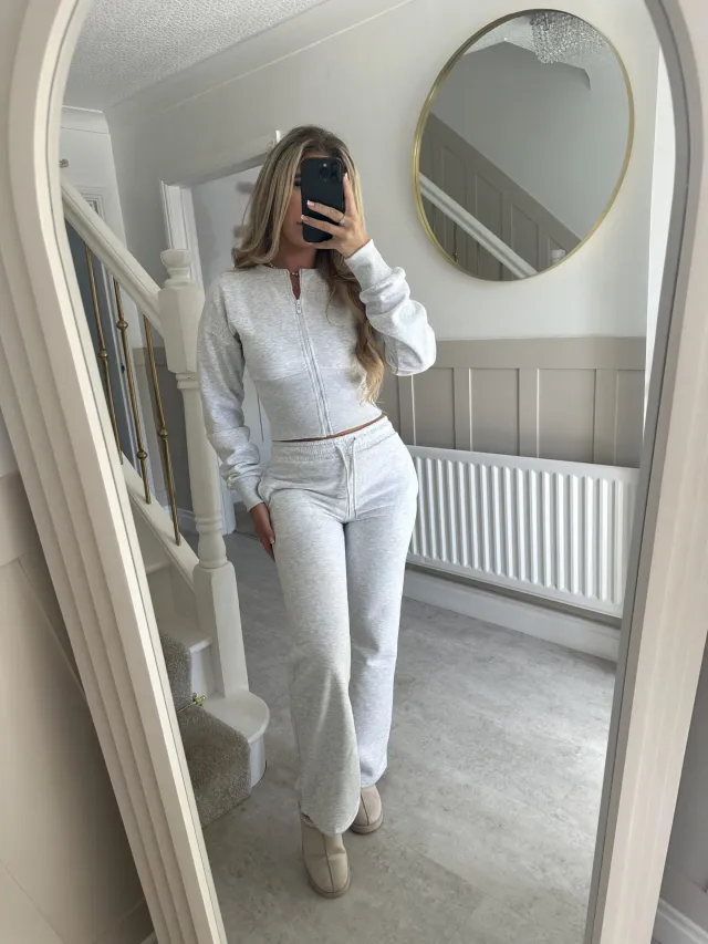 European And American Women's Clothing Autumn And Winter New Fashion Casual Suit Gray - Shop at LoveMi