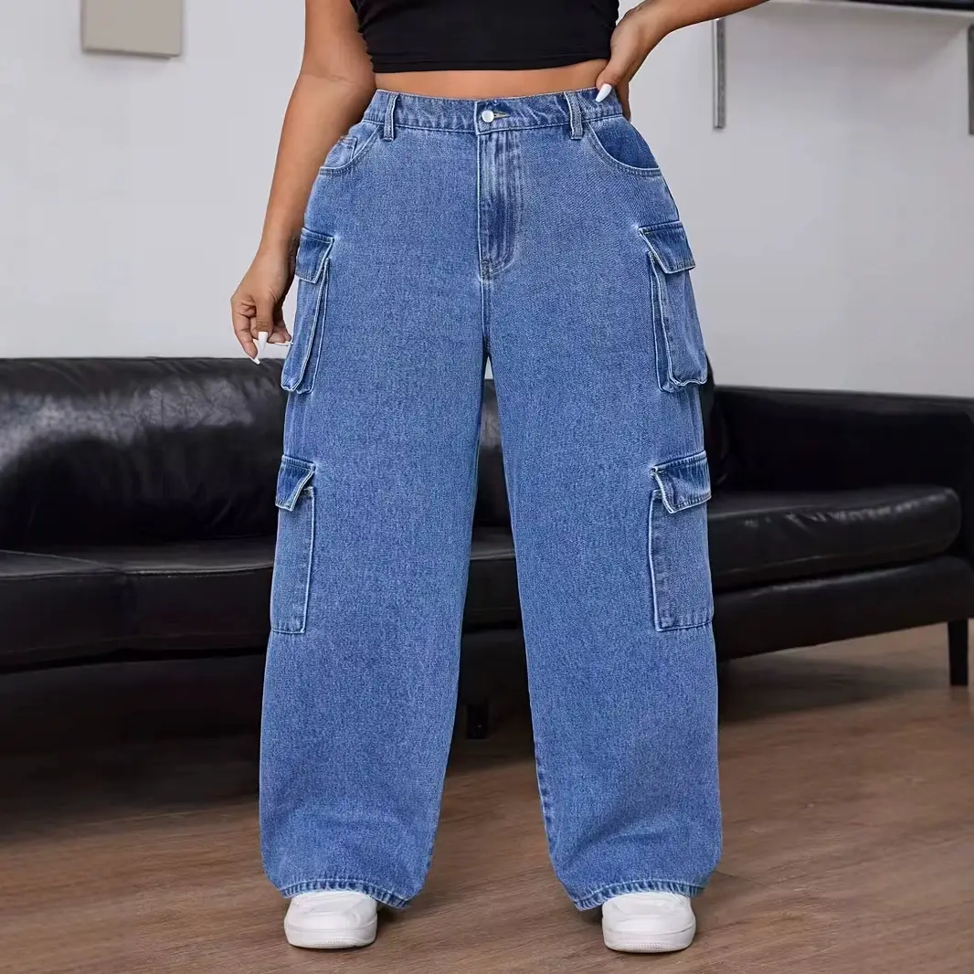 New Washed Vintage Workwear Denim Jeans