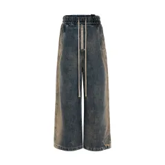 Straight Loose Wide Leg Washed Gradient Colour High Street Hip Hop Style Jeans - Tj040 - View 1