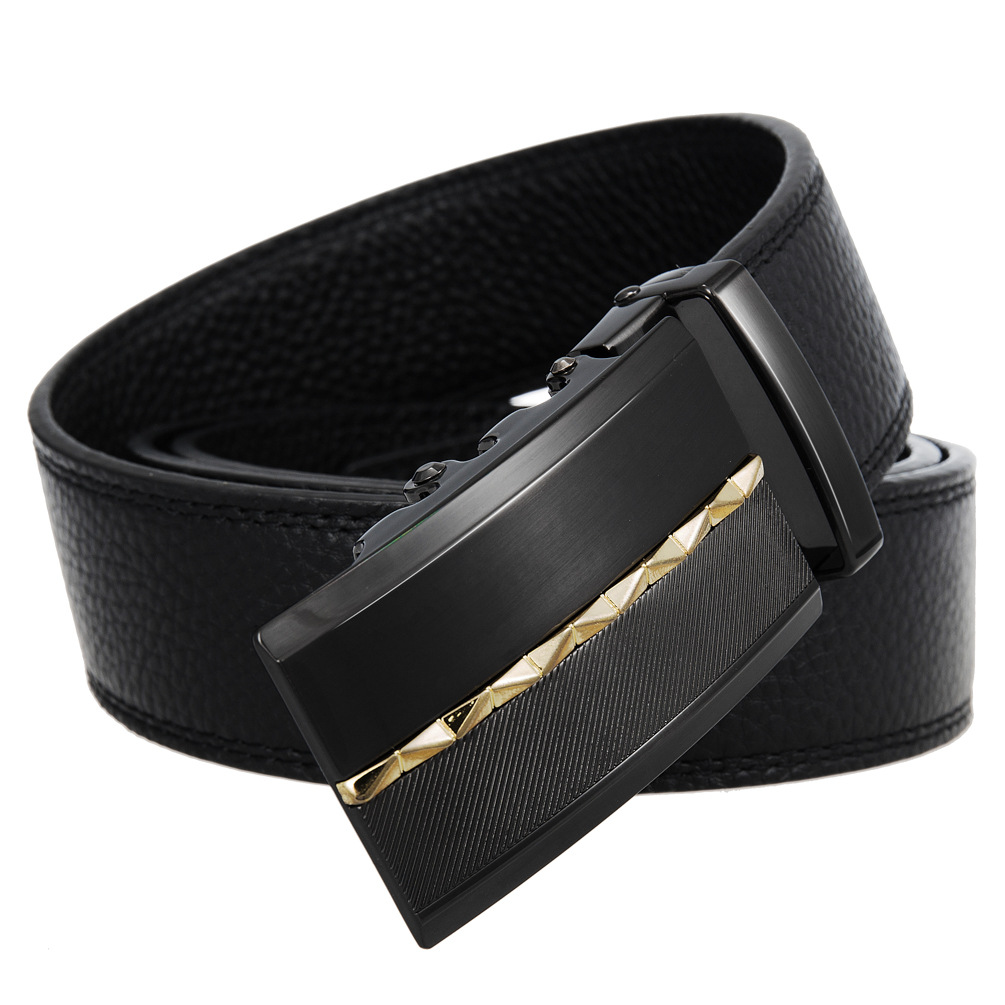 Title 17, New Mens Automatic Buckle Leather Belt