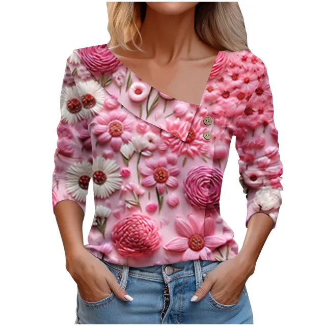Cactus Large Flower Printed Shirt Cr4 Xxl - Shop at LoveMi