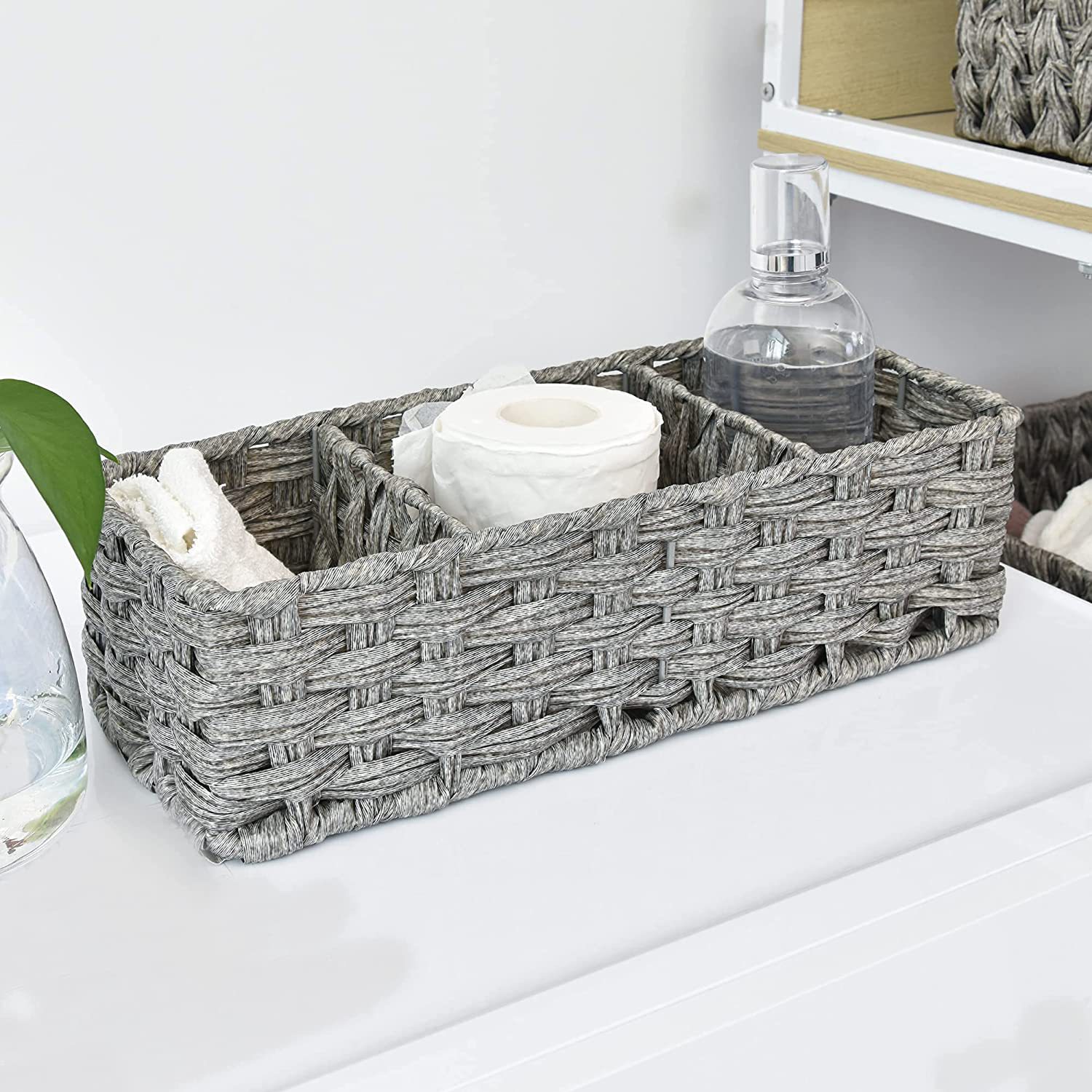 Desktop Bathroom Tissue And Towel Storage Basket Bedroom Cosmetic Organizer