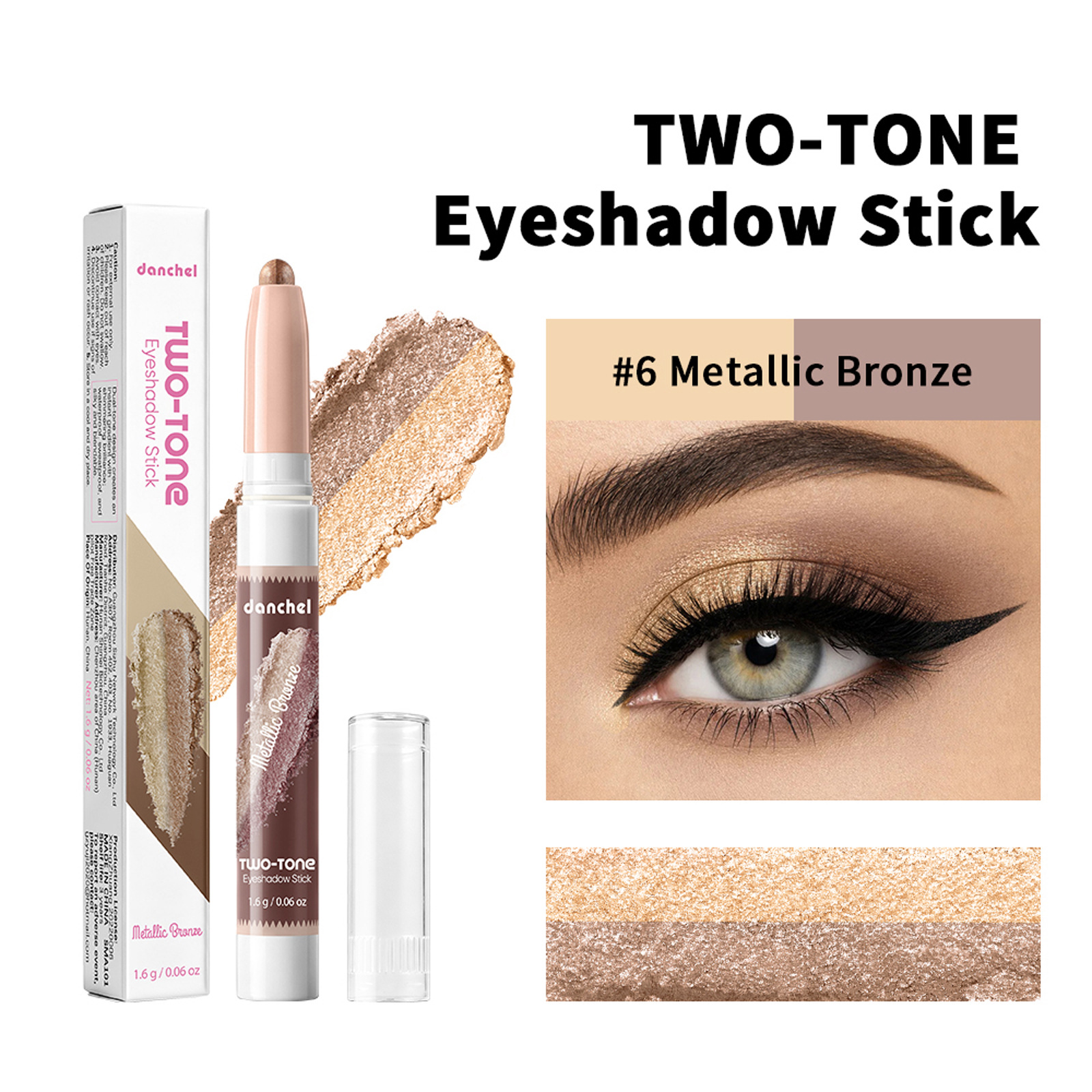 Contour And Highlight Cosmetics Two-Color Gradient Eyeshadow Pen