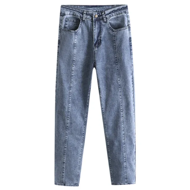 Women's Autumn Slimming Butt Lifting Skinny Jeans Casual Pants Denim Blue - Shop at LoveMi