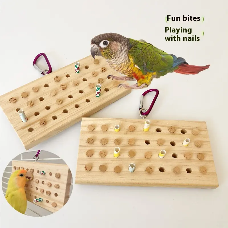 Parrot Toys Training Decompression Hanging Solid Wood