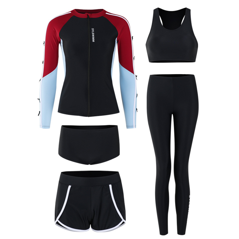 Vacation Swimsuit Split Conservative Sun Protection Quick-drying Diving Suit Long Sleeve