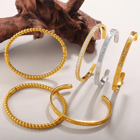 Buckle Bracelet Alloy Open-end