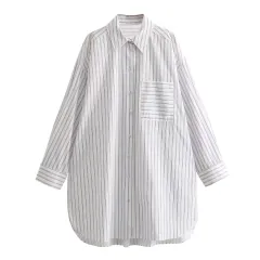 Style Fashionable Striped Loose Shirt - Picture Color-L - View 1