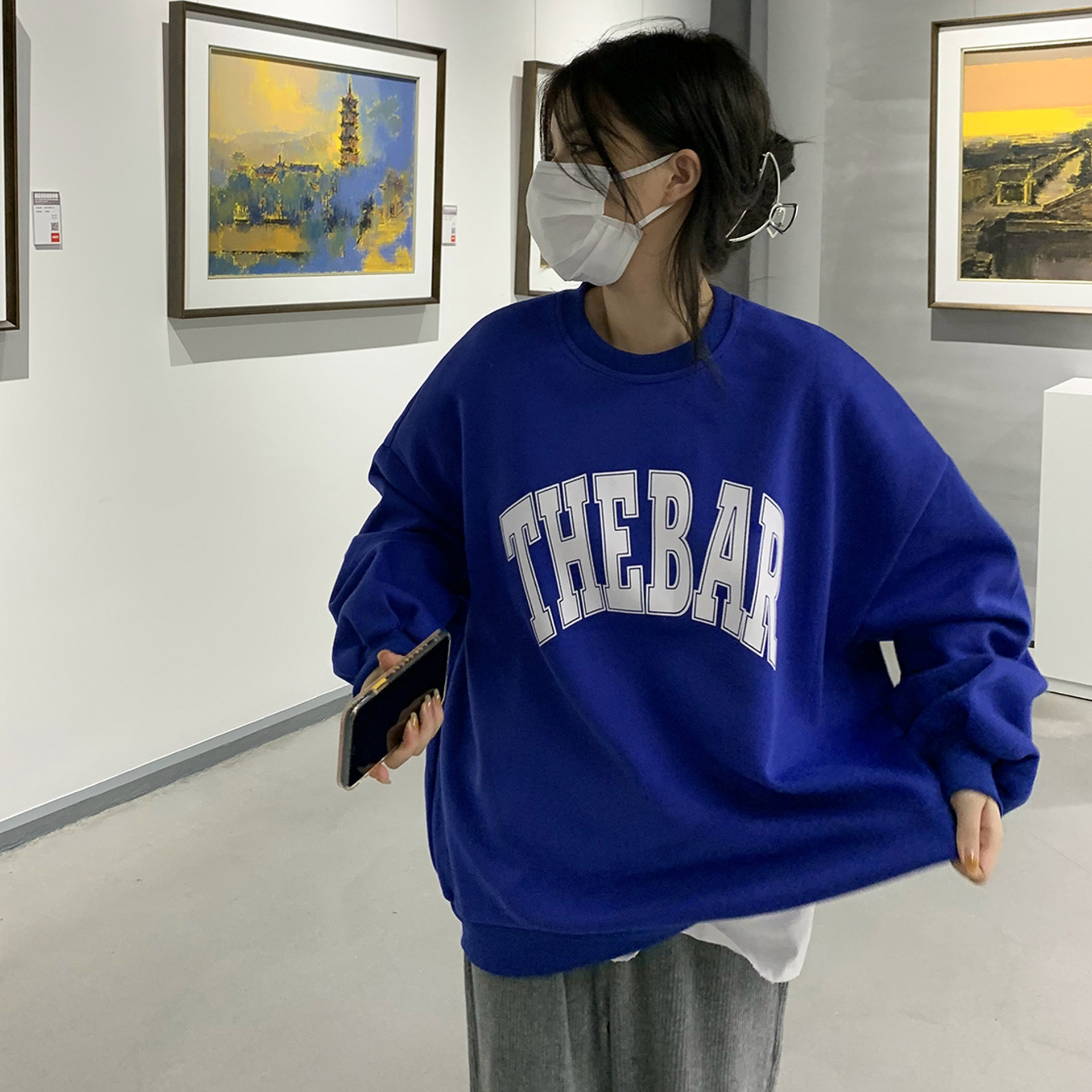 Women's Fashion Velvet Padded Loose-fitting Casual Pullover