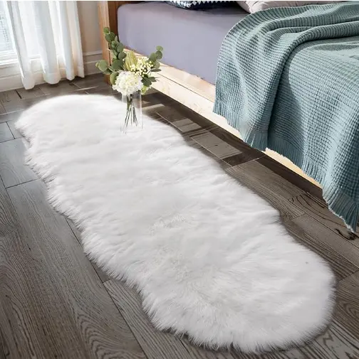 Winter European-style Minimalist White Home Living Room Thick Plush