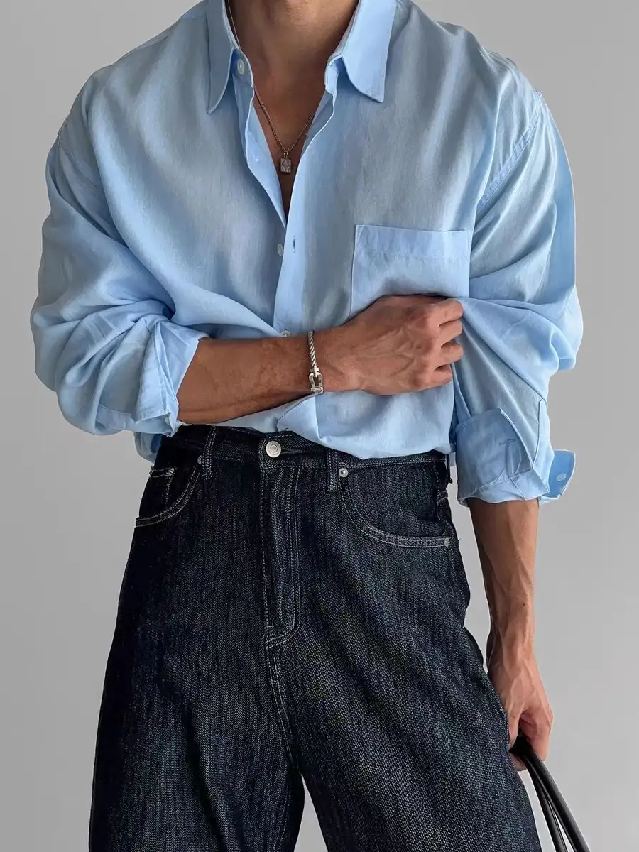 Pocket Design Work Clothes Shirt Coat