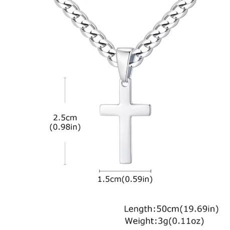European And American Stainless Steel Cross Necklace