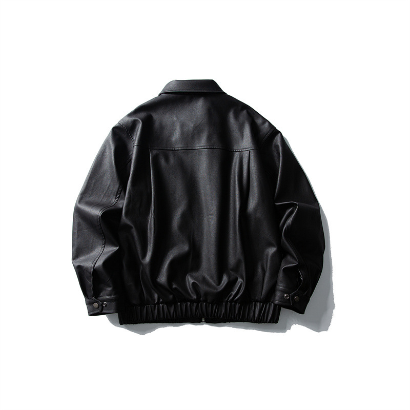 Casual Matte PU Leather Jacket Men's Coat 2