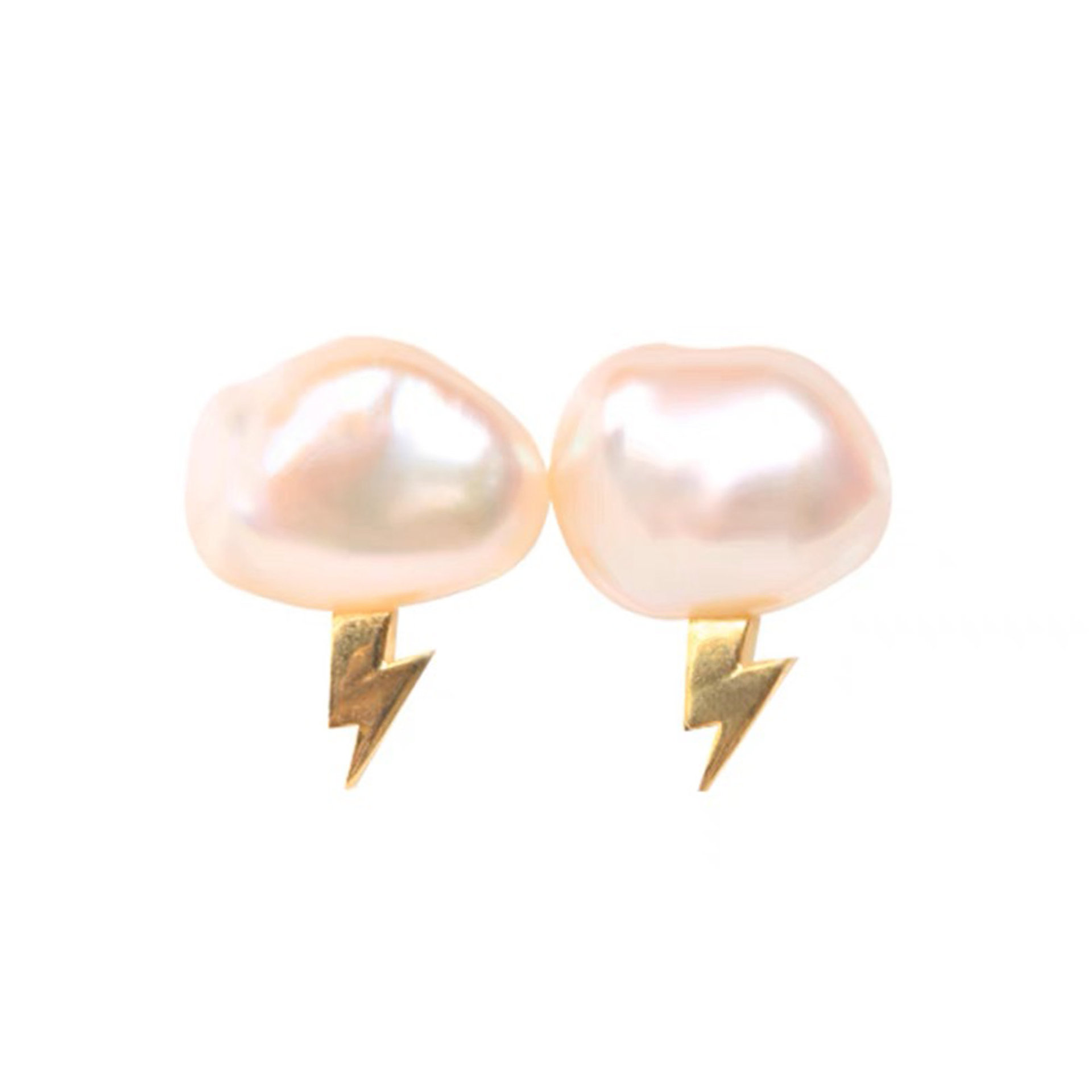Natural Freshwater Pearl Cloud Baroque Clavicle Chain Earrings - 6